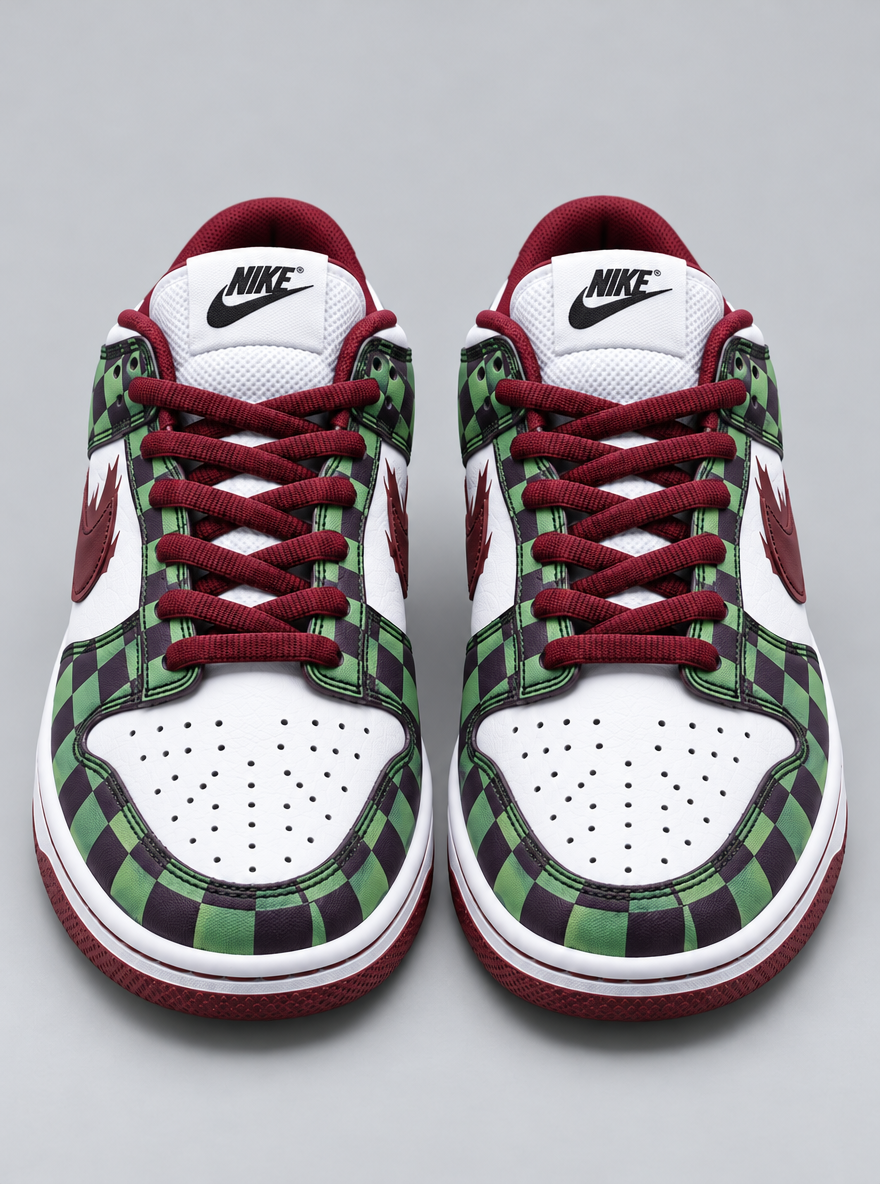 Nichirin Low-Top Sneakers – Tanjiro – front | Demon Slayer