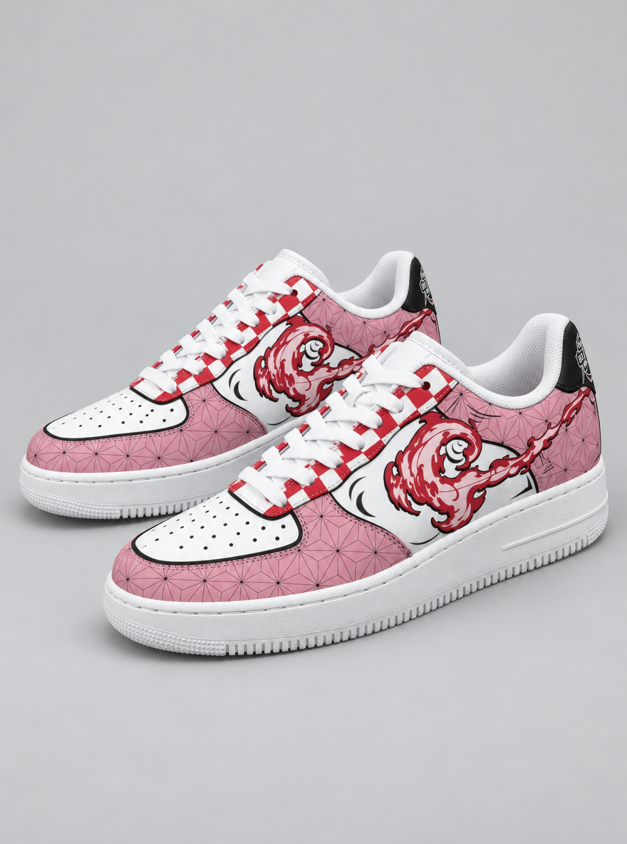 Nichirin Low-Top Sneakers – Nezuko Style B – pair hero | Demon Slayer
