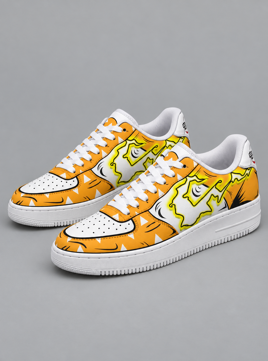 Nichirin Low-Top Sneakers – Zenitsu Full Print – pair hero | Demon Slayer