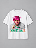 Ed Saiki – White Tee – mockup | Meme Tees