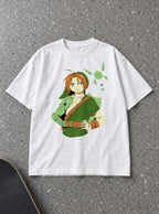 Edward Link – White Tee – flat-lay | Meme Tees
