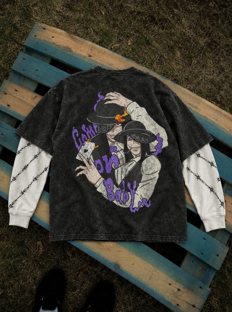 Ace Smoke – Double Sleeves – flat-lay | Fire Force