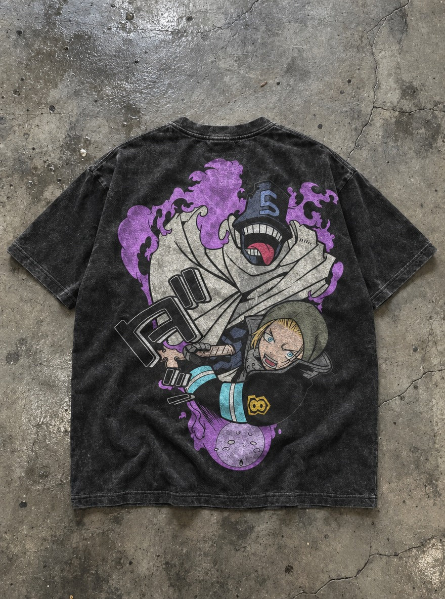 Cleaver Shade – T-Shirt – flat-lay | Fire Force