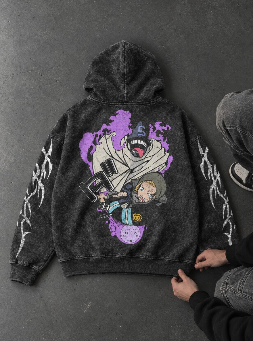 Cleaver Shade – Hoodie – flat-lay | Fire Force