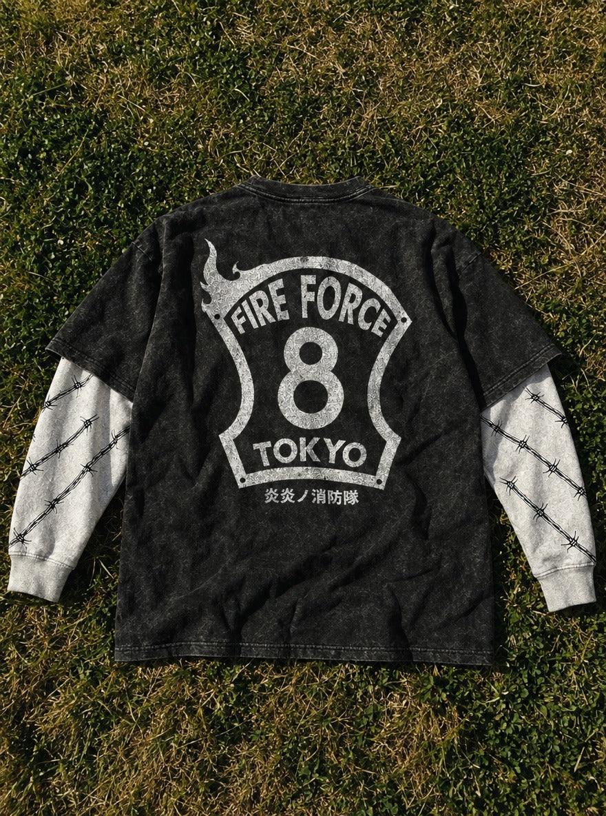 Eight Shield – Double Sleeves – flat-lay | Fire Force