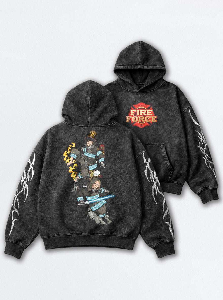 Flame Runner – Hoodie – mockup | Fire Force