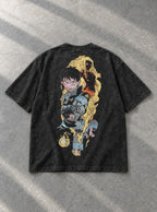 Grinning Flame – T-Shirt – flat-lay | Fire Force