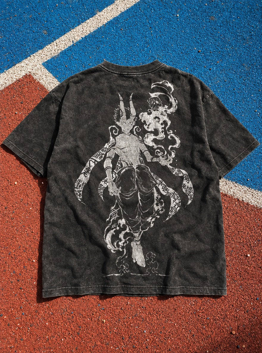 Horned Wraith – T-Shirt – flat-lay | Fire Force
