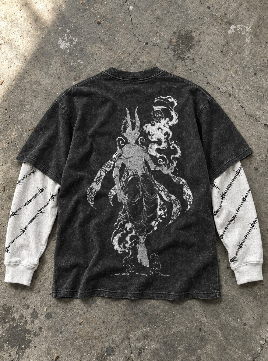 Horned Wraith – Double Sleeves – flat-lay | Fire Force