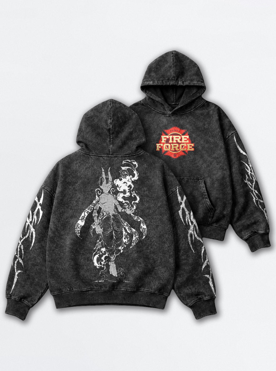 Horned Wraith – Hoodie – mockup | Fire Force