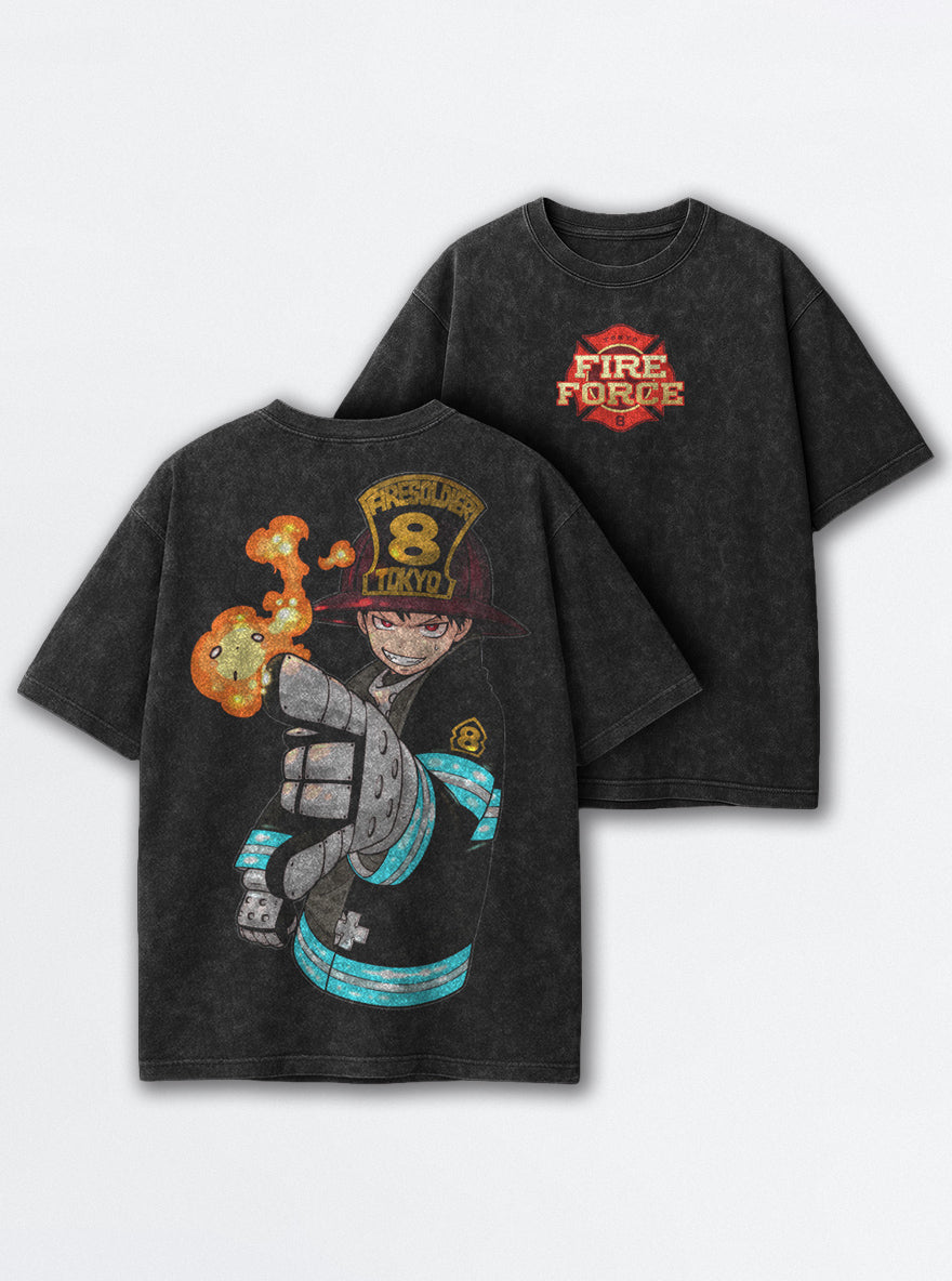 Ignition Gauntlet – T-Shirt – mockup | Fire Force
