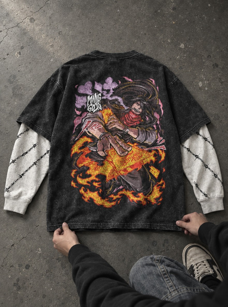 Joker Throw – Double Sleeves – flat-lay | Fire Force