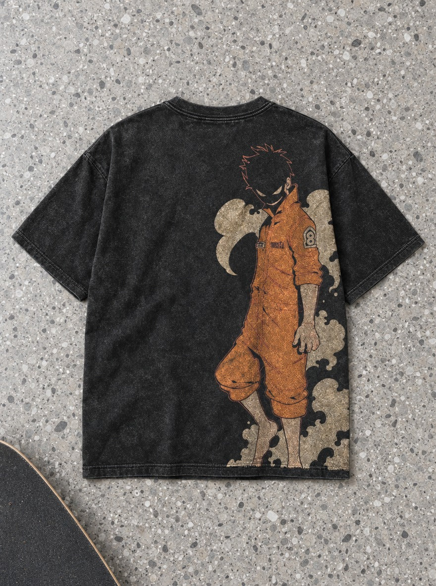 Shadow Smile – T-Shirt – flat-lay | Fire Force
