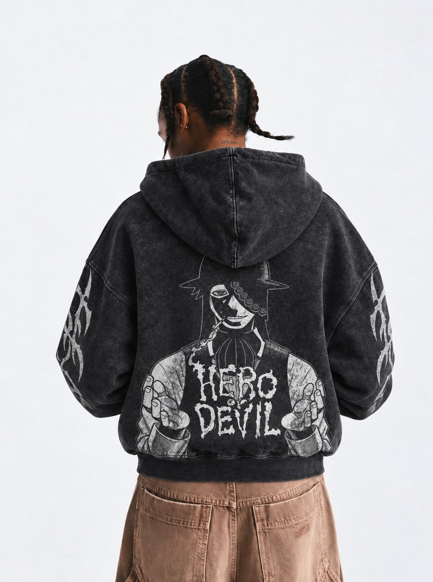 Smoke Reach – Hoodie – model shot | Fire Force
