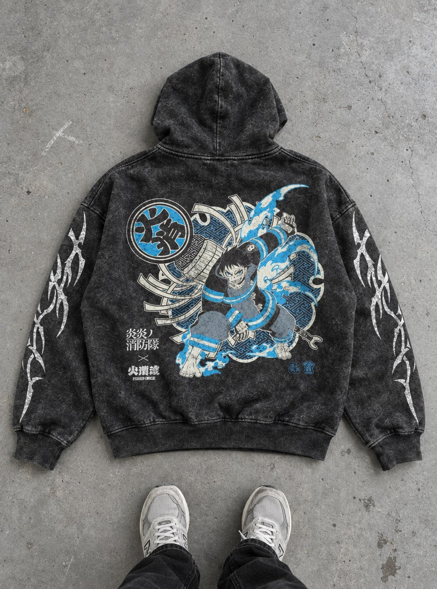 Spirit Blaze – Hoodie – flat-lay | Fire Force