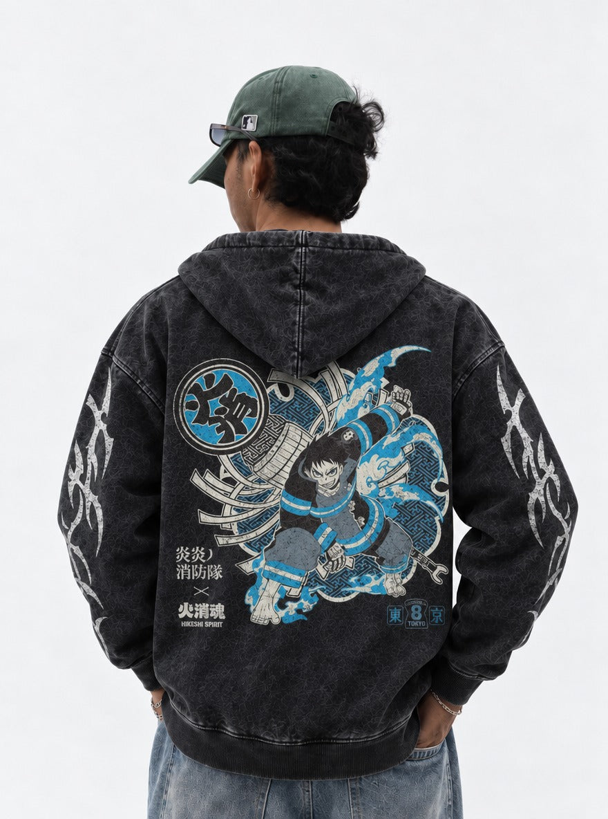 Spirit Blaze – Hoodie – model shot | Fire Force
