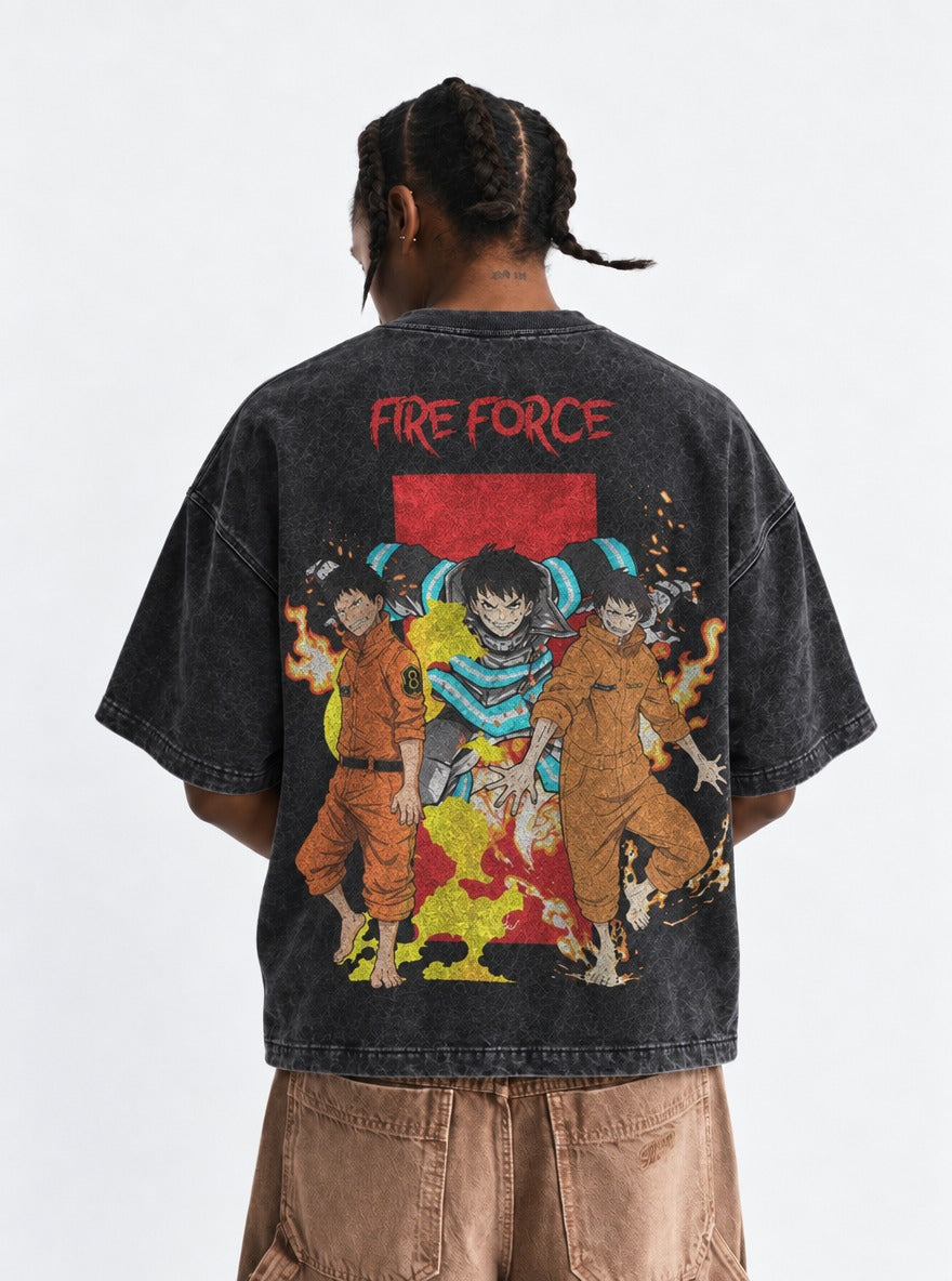Trio Blaze – T-Shirt – model shot | Fire Force
