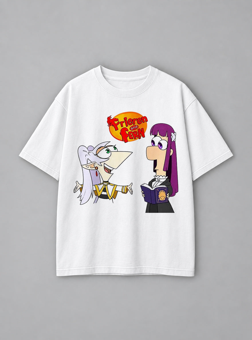 Frieren & Fern – White Tee – mockup | Meme Tees
