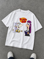 Frieren & Fern – White Tee – flat-lay | Meme Tees