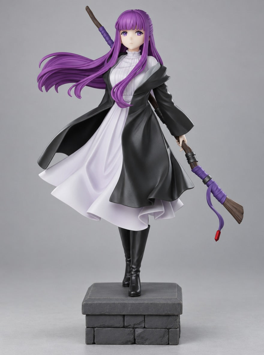 Fern Black Coat Figure – front view | Frieren