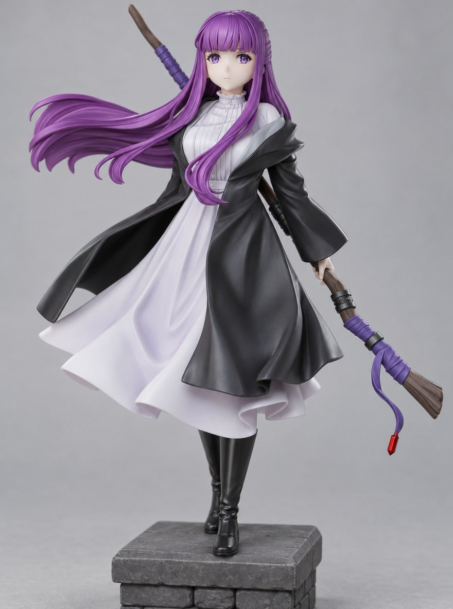 Fern Black Coat Figure – close-up | Frieren