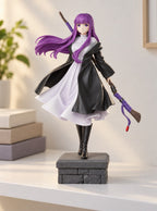 Fern Black Coat Figure – on a display shelf | Frieren