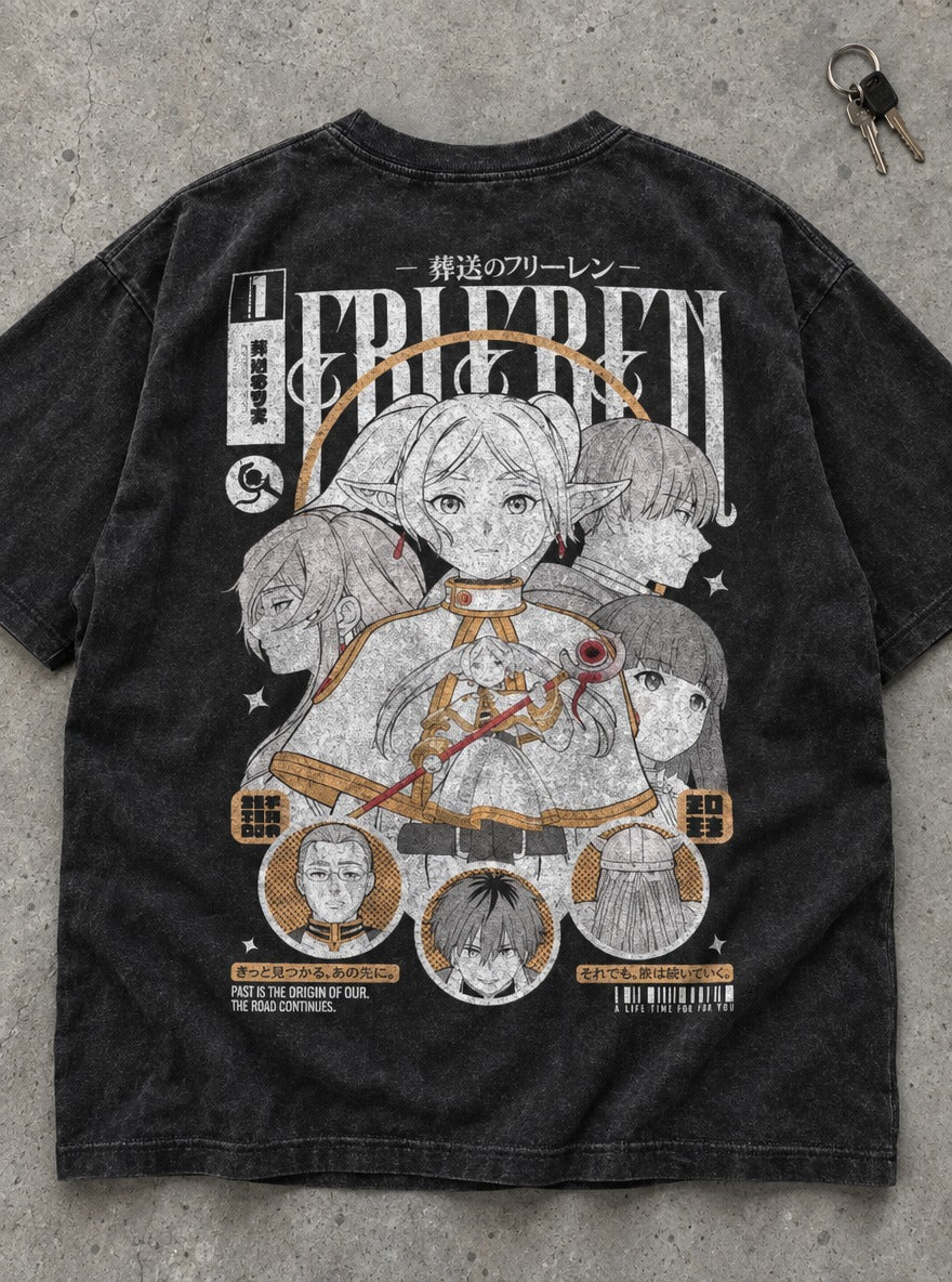 Frieren's Party – T-Shirt – flat-lay | Frieren
