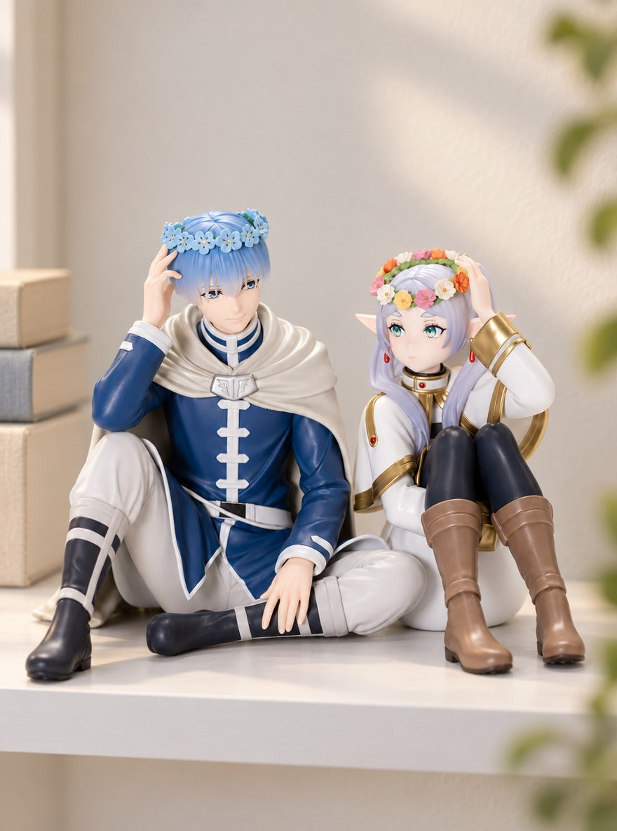 Himmel & Frieren Flower Crown Figure – on a display shelf | Frieren