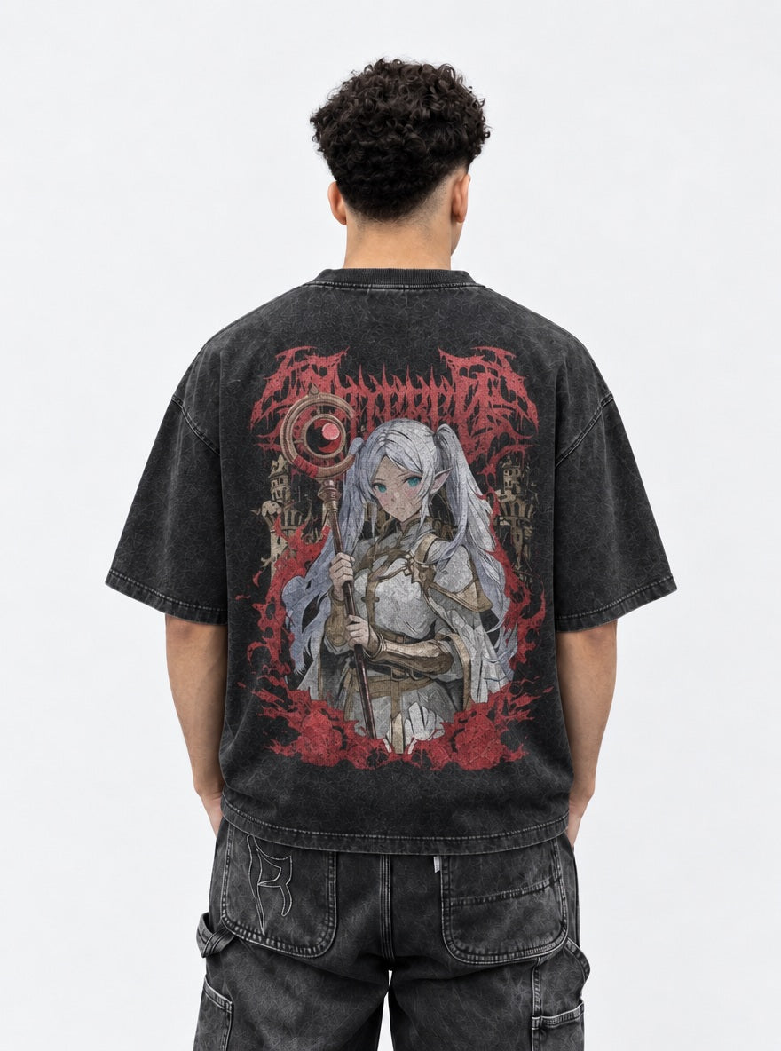 Frieren Blood Metal – T-Shirt – model shot | Frieren