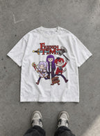 Frieren Time – White Tee – flat-lay | Meme Tees