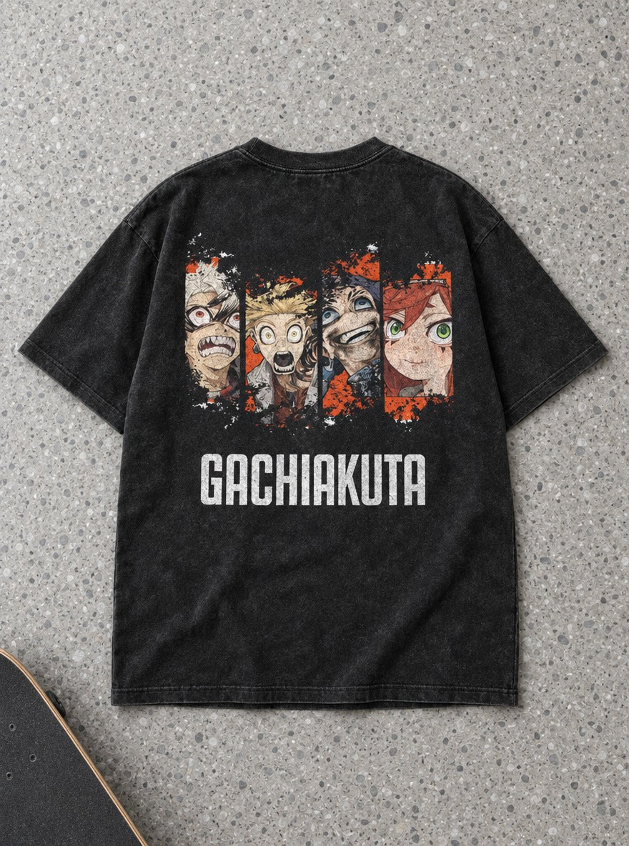 Cleaners Faces – T-Shirt – flat-lay | Gachiakuta