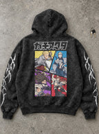 Cleaners vs Raiders – Hoodie – flat-lay | Gachiakuta