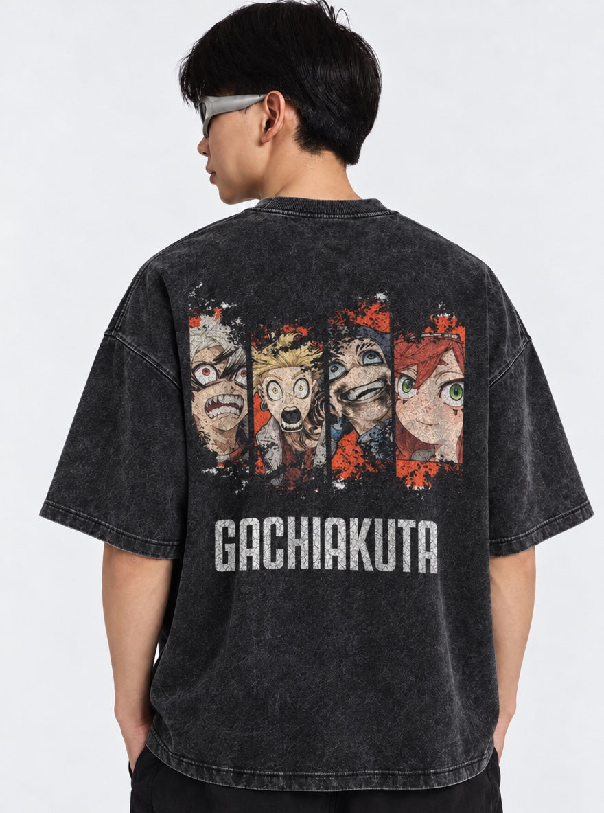 Cleaners Faces – T-Shirt – model shot | Gachiakuta
