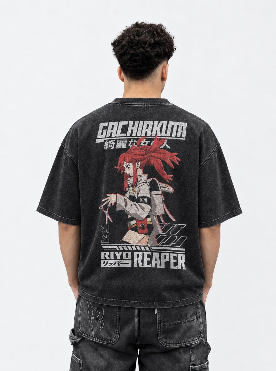 Riyo Reaper – T-Shirt – model shot | Gachiakuta