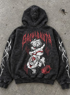 Rudo Red Rain – Hoodie – flat-lay | Gachiakuta
