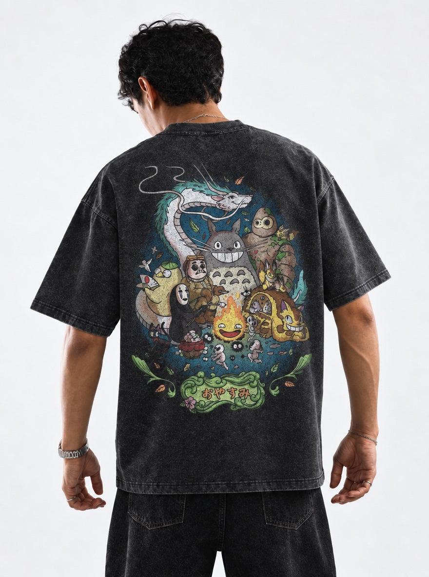 Calcifer Campfire – T-Shirt – model shot | Ghibli