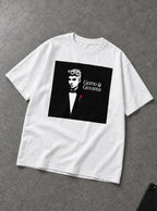 Giorno Godfather – White Tee – flat-lay | Meme Tees