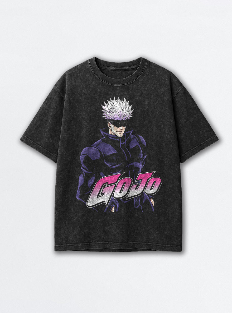 Go Jojo – Black Acid Wash Tee – mockup | Meme Tees