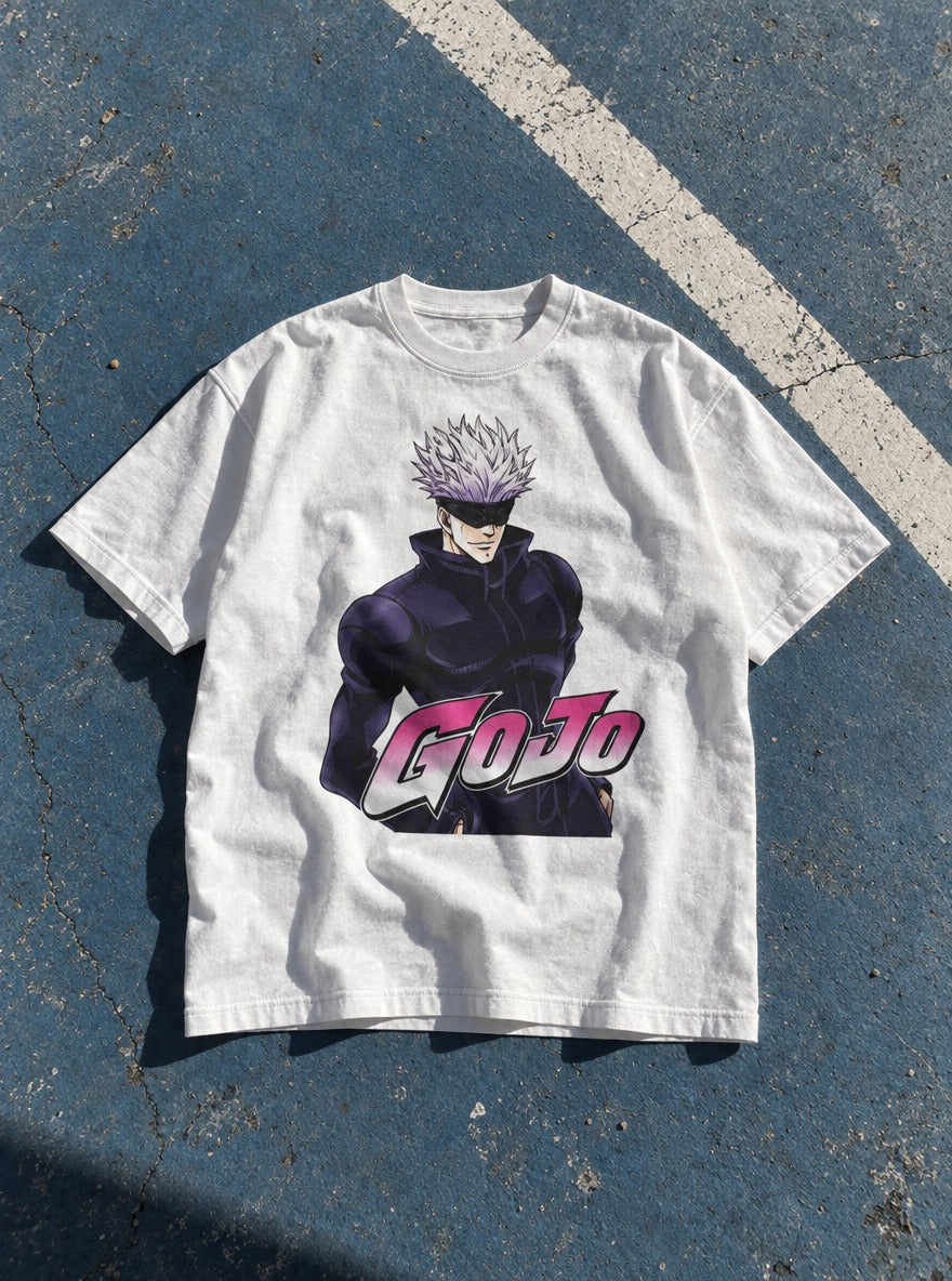 Go Jojo – White Tee – flat-lay | Meme Tees