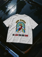 God Usopp – White Tee – flat-lay | Meme Tees