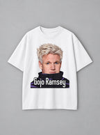 Gojo Ramsey – White Tee – mockup | Meme Tees