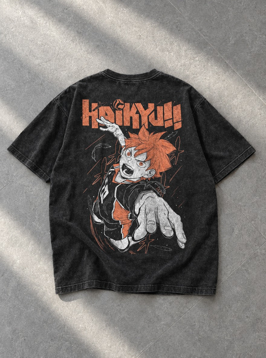 Hinata Charge – T-Shirt – flat-lay | Haikyuu