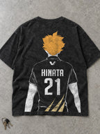 Hinata Number 21 – T-Shirt – flat-lay | Haikyuu