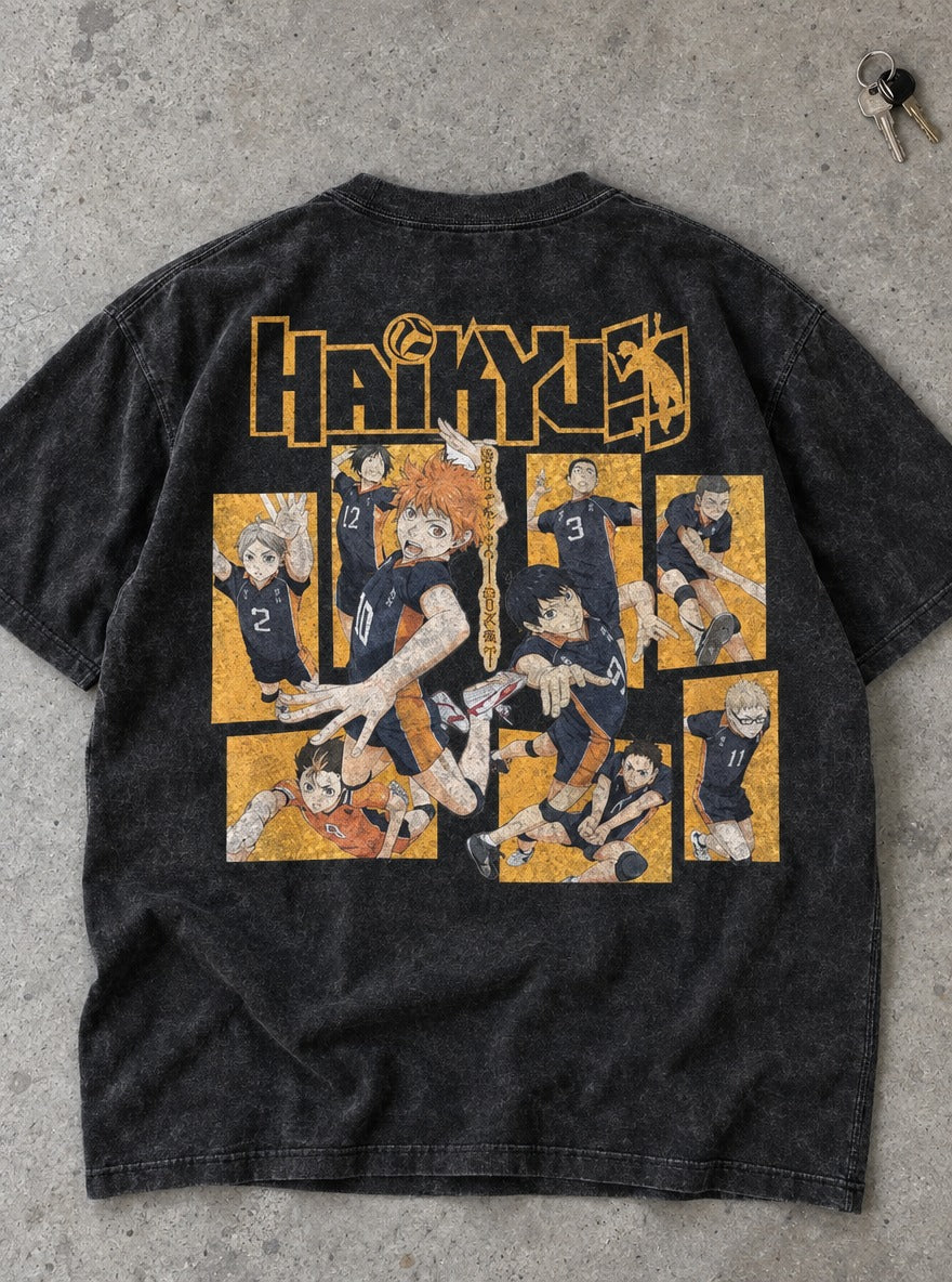 Karasuno Rally – T-Shirt – flat-lay | Haikyuu