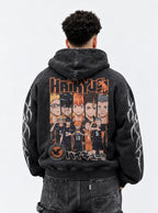 Karasuno Team – Hoodie – model shot | Haikyuu