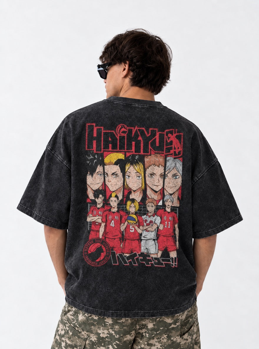 Nekoma Team – T-Shirt – model shot | Haikyuu