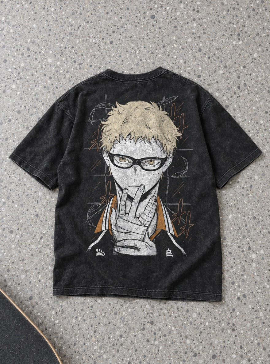 Tsukishima Glare – T-Shirt – flat-lay | Haikyuu