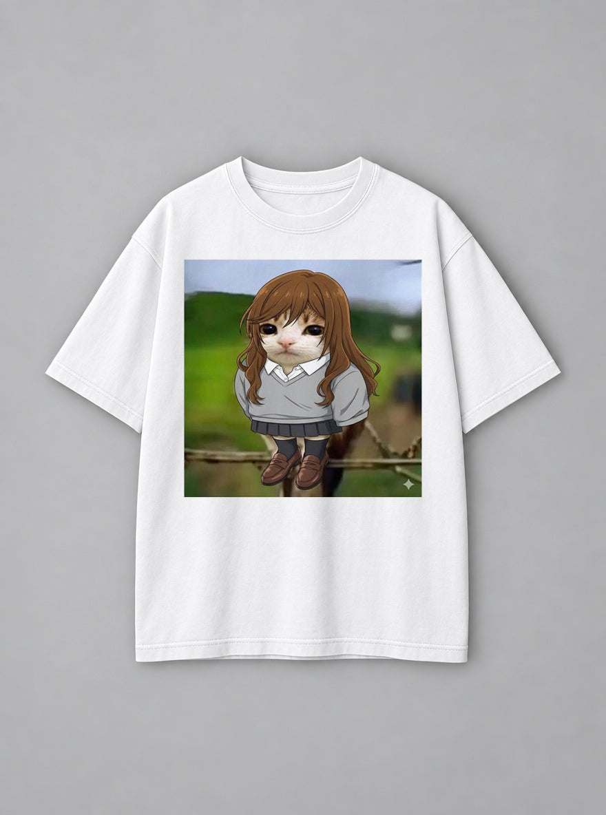HoriMeowls – White Tee – mockup | Meme Tees