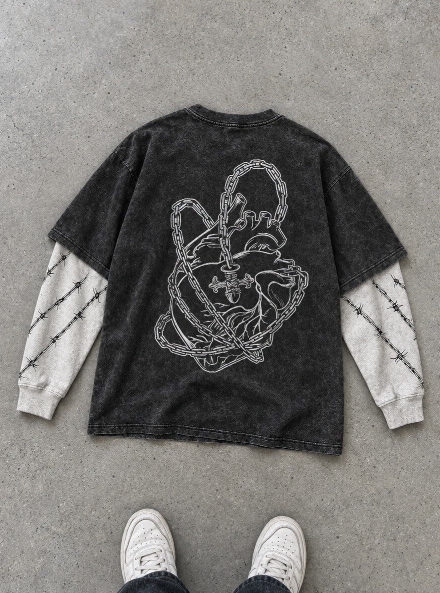 Chained Heart – Double Sleeves – flat-lay | Hunter x Hunter