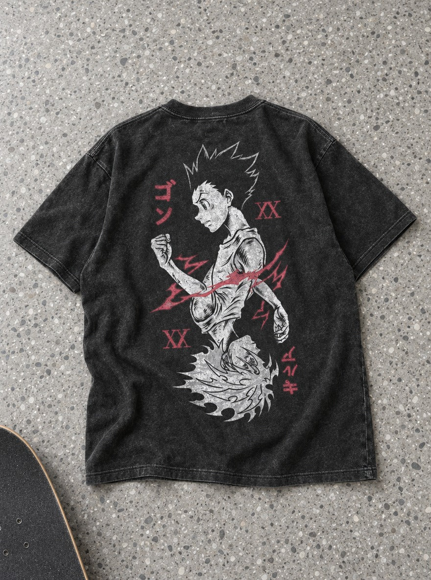 Gon & Killua Mirror – T-Shirt – flat-lay | Hunter x Hunter